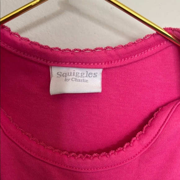 SQUIGGLES BY CHARLIE Pink Sleeveless Romper with Embroidery. - Picture 4 of 6